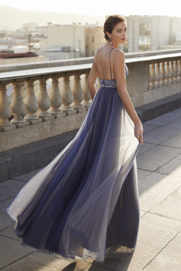 Vestido de fiesta Marfil largo de corte princesa de la nueva temporada con referencia 5J224