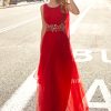 Vestido de fiesta Marfil largo de corte A de al nueva temporada 2022 con referencia 5J133