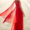 Vestido de fiesta Marfil largo de corte A de al nueva temporada 2022 con referencia 5J133