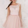 Vestido Morilee corto con falda en tul de corte princesa con referencia 9443