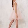 Vestido Morilee corto con falda en tul de corte princesa con referencia 9443