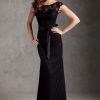 Vestido Morilee largo de corte trompeta en blonda con referencia 696