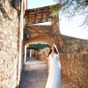 Vestido largo de novia Lera Fashion de corte A en tul bordado de color blanco de nueva colección 2023 118A
