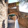 Vestido largo de novia Lera Fashion de corte A en tul bordado de color blanco de nueva colección 2023 espalda 118A